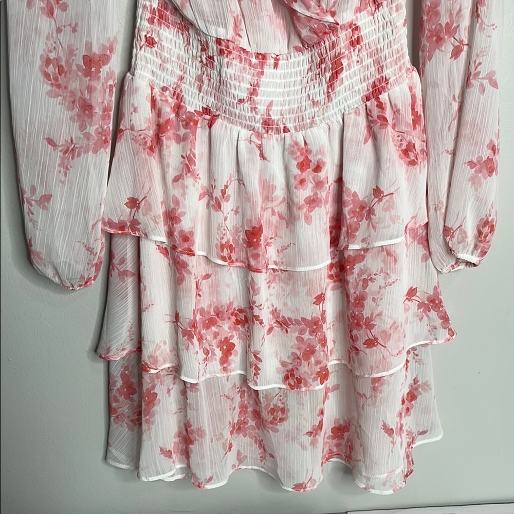 Floral Pink Ruffle Dress - Picture 5 of 7